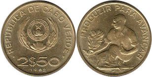 coin Cape Verde 2.5 escudos 1982