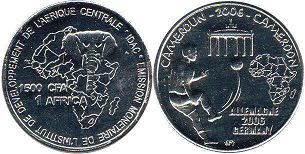coin Cameroon 1500 francs 2006