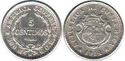 coin Costa Rica 5 centimos 1914
