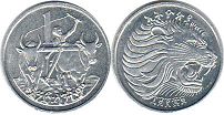 coin Ethiopia 1 cent 1977