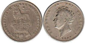 coin Great Britain shilling 1827
