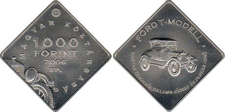 coin Hungary 1000 forint 2006 - Ford T-model