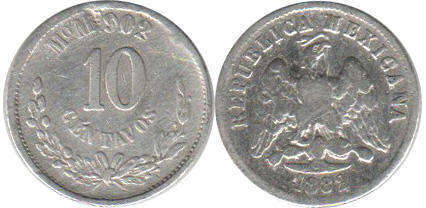 Mexican coin 10 centavos 1897