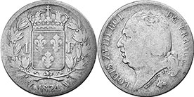 coin France 1 franc 1821