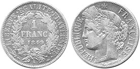 piece France 1 franc 1949