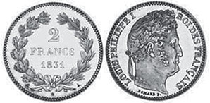 coin France 2 francs 1831