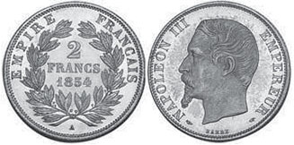 coin France 2 francs 1854 coin France 2 francs 1854