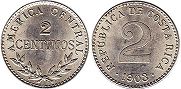 coin Costa Rica 2 centimos 1903