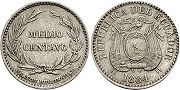 coin Ecuador 1/2 centavo 1884