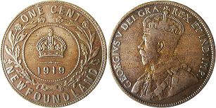 pièce de monnaieTerre-Neuve 1 cent 1919