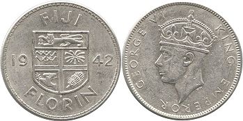 coin Fiji florin 1942