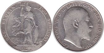 coin UK florin 1906