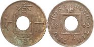 香港硬币 1 mil 1865