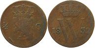 Münze Niederlande 1/2 Cent 1832