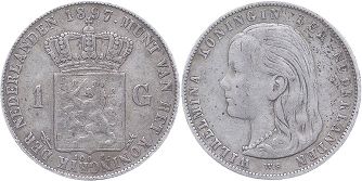 monnaie Pays-Bas 1 gulden 1897