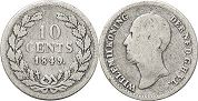 Münze Niederlande 10 Cents 1848