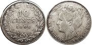 Münze Niederlande 10 Cents 1906