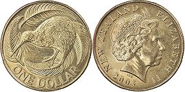 coin New Zealand 1 dollar 2005