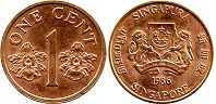 coin singapore1 cent 1986