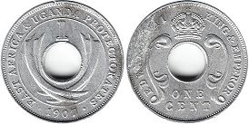 coin EAST AFRICA & UGANDA 1 cent 1907