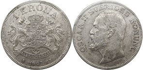 coin Sweden 1 krona 1907
