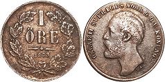 coin Sweden 1 ore 1873