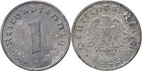 coin Nazi Germany 1 pfennig 1945