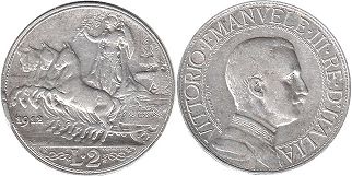 moneta Italy 2 lire 1912