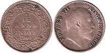 coin British India 1/12 anna 1904