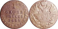 coin Poland 1 grosz 1823