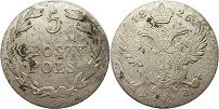 coin Poland 5 groszy 1826