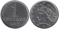 coin Brazil 1 centavo 1967