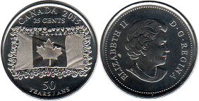monnaie canadienne commémorative 25 cents 2015