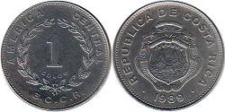 coin Costa Rica 1 colon 1989