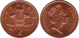 coin Great Britain 2 pence 1997