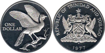 coin Trinidad and Tobago 1 dollar 1977