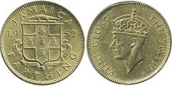 coin Jamaika 1 farthing 1952