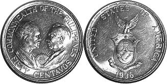 coin Philippines 50 centavos 1936