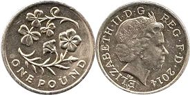 coin UK pound 2014