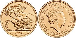 UK coin 1 sovereign 2020