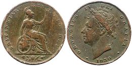 monnaie Grande Bretagne farthing 1830