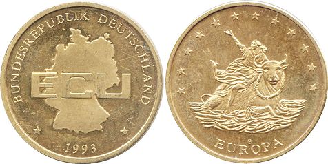 Münze Deutschland 1 ECU 1993