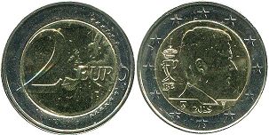 pièce de monnaie Belgium 2 euro 2019