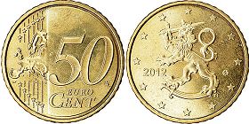moneta Finlandia 50 euro cent 2012
