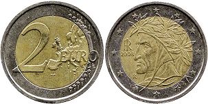 moneta Włochy 2 euro 2008