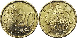 coin San Marino 20 euro cent 2003