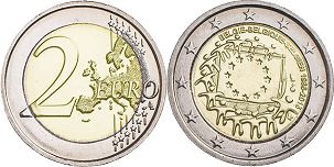 mynt Belgien 2 euro 2015