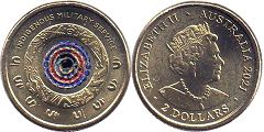 australian commemmorative coin coloured 2 dollars 2021