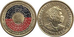australian commemmorative coin coloured 2 dollars 2021