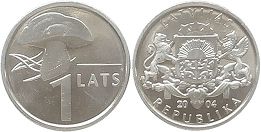 coin Latvia 1 lats 2004